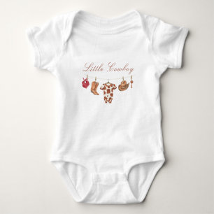 Watercolor Rodeo Western Cowboy Baby Borrel Romper