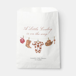 Watercolor Rodeo Western Cowboy Baby Shower Bedankzakje