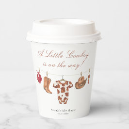 Watercolor Rodeo Western Cowboy Baby Shower Papieren Bekers