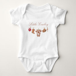 Watercolor Rodeo Western Cowboy Baby Shower Romper
