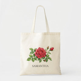 Watercolor Roos Bloem Boodschappentas Tote Bag