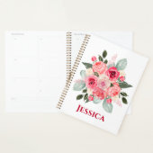 Watercolor Roos Bloemmotief Planner (Display)