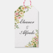 Watercolor Roos Bruiloft  Cadeaulabel (Voorkant)