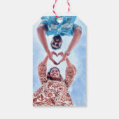 Watercolor Roos Bruiloft  Cadeaulabel (Achterkant)