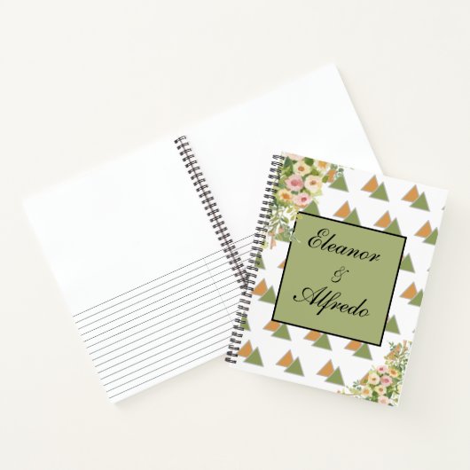 Watercolor Roos Bruiloft  Notitieboek (Binnen)