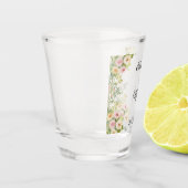 Watercolor Roos Bruiloft Shot Glas (Links)