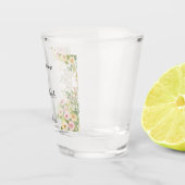 Watercolor Roos Bruiloft Shot Glas (Rechts)