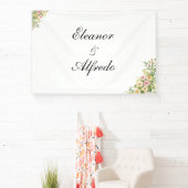 Watercolor Roos Bruiloft  Spandoek (Insitu)