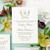 Watercolor Roos Hydrangea Trouwkam Invitatie Kaart