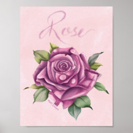 Watercolor Roos  Poster