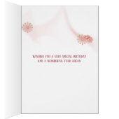 Watercolor Rose 106th Birthday Card (Binnen (Rechts))