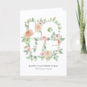 Watercolor Roses and Greenery Valentine's Day Kaart (Voorkant)
