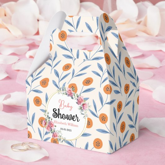 Watercolor Roses & Eucalyptus Baby Shower Bedankdoosjes (Huwelijk)