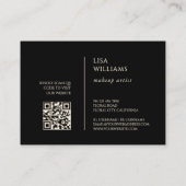 Watercolor Roses Frame Black Visitekaartje (Achterkant)