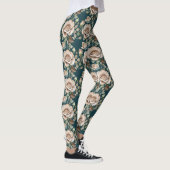 Watercolor Roses In Pale Shades  Leggings (Rechts)
