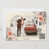 Watercolor Roses Photo After Wedding Kaart (Achterkant)