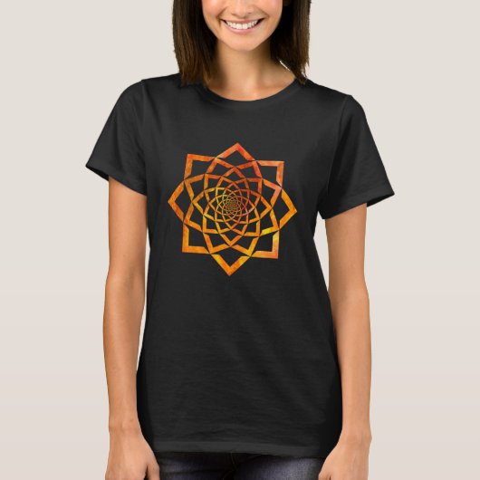 Watercolor Rosette Mandala Sacred Geometry Good Vi T-shirt (Voorkant)