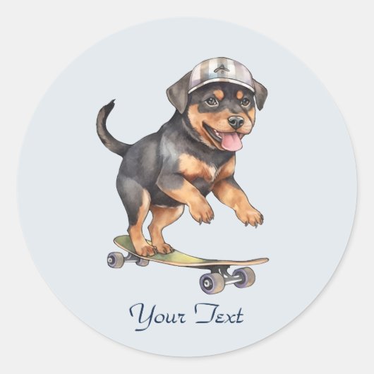 Watercolor Rottweiler Sticker (Voorkant)