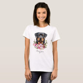 Watercolor Rottweiler T-shirt (Voorkant volledig)