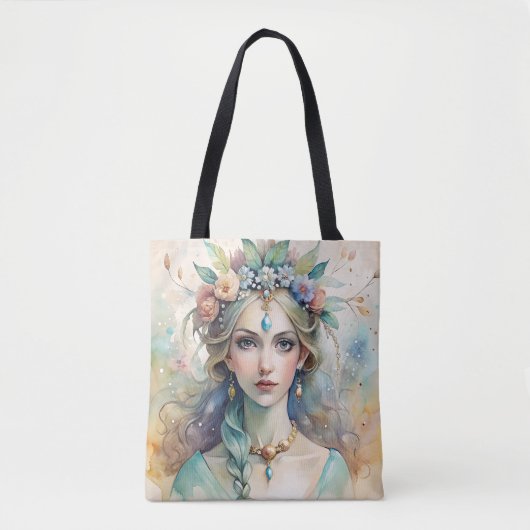Watercolor Royal Muse Tote Tas (Voorkant)