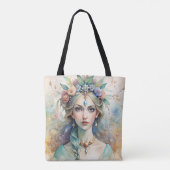 Watercolor Royal Muse Tote Tas (Achterkant)