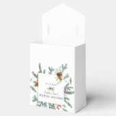 Watercolor Roze Bloemen Gouden Bruiloft Theepartij Bedankdoosjes (Geopend)