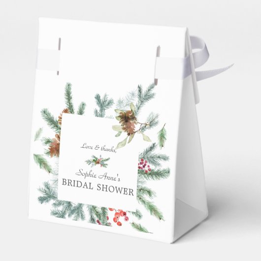 Watercolor Roze Bloemen Gouden Bruiloft Theepartij Bedankdoosjes (Achterkant)