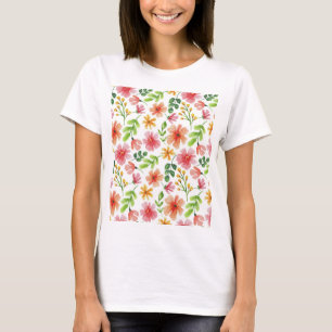 Watercolor Roze Bloemen Patroon-69677 T-shirt