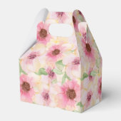 Watercolor Roze Bloemige Dankjewel Bedankdoosjes (Achterkant)