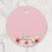 Watercolor Roze Bloesem Bedankkaartjes Bedankjes Labels (Achterkant)