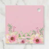 Watercolor Roze Bloesems Dank U Bedankjes Labels (Achterkant)