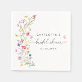 Watercolor Roze Bruiloft Bridal Shower Servet (Voorkant)