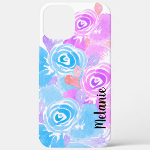 Watercolor Roze Groenelementen  Kleurrijk  Met Mon Case-Mate iPhone Case