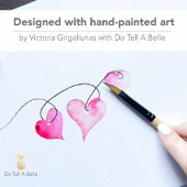 Watercolor Roze Harten Persoonlijke Briefpapier Notitieblok