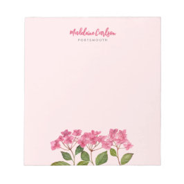 Watercolor Roze Hortensia Lacecaps Illustratie Notitieblok