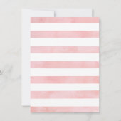 Watercolor Roze IJs Kids Verjaardagsfeest Kaart (Achterkant)