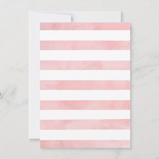 Watercolor Roze IJs Kids Verjaardagsfeest Kaart (Achterkant)