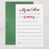 Watercolor Roze Klaprozen Bruidsmeisjes Bruiloft A (Voorkant / Achterkant)