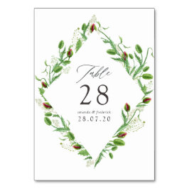 Watercolor Roze Klaprozen Trouw Kaart