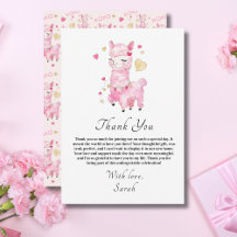 Watercolor Roze Lama Bruiloft Feest