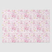 Watercolor Roze Lama XOXO Tissuepapier (Voorkant)