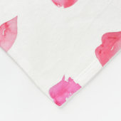 Watercolor Roze Lippen. Patroon Chic, Trendy Desig Fleece Deken (Hoek)