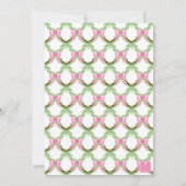 Watercolor Roze Luipaard Monogram Wapen Feest Kaart (Achterkant)