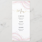 watercolor roze marmer Menu (Voorkant)