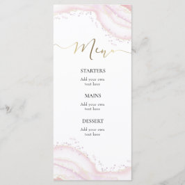watercolor roze marmer Menu
