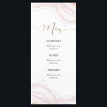 watercolor roze marmer Menu<br><div class="desc">aangepast menu</div>
