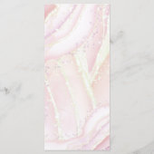 watercolor roze marmeren Menu (Achterkant)
