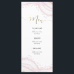 watercolor roze marmeren Menu<br><div class="desc">aangepast menu</div>