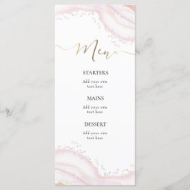 watercolor roze marmeren Menu