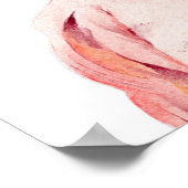 Watercolor Roze Molukse Kaketoe  Poster (Hoek)